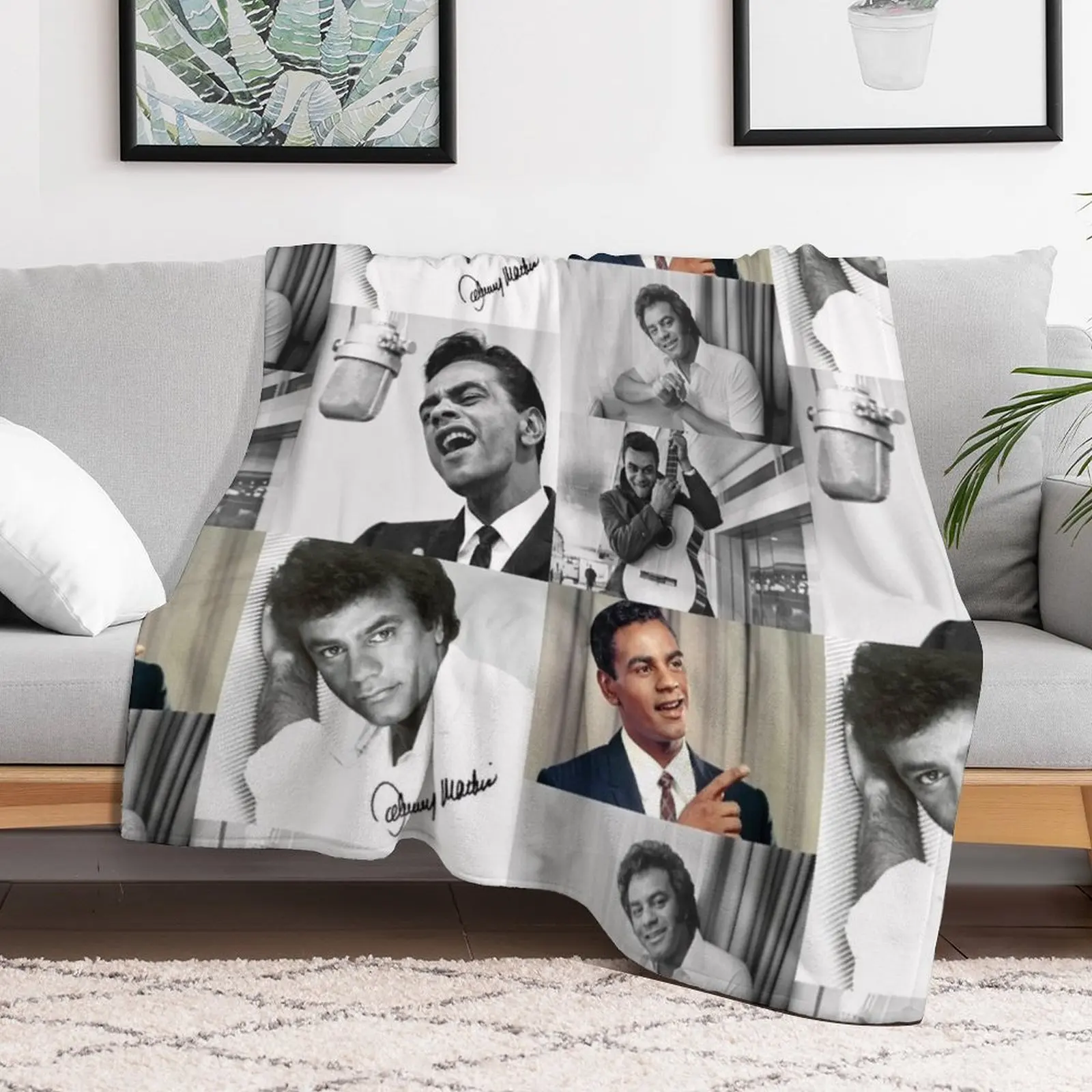 johnny mathis collage Throw Blanket Thin Soft Blanket for Summer Night Sleeping