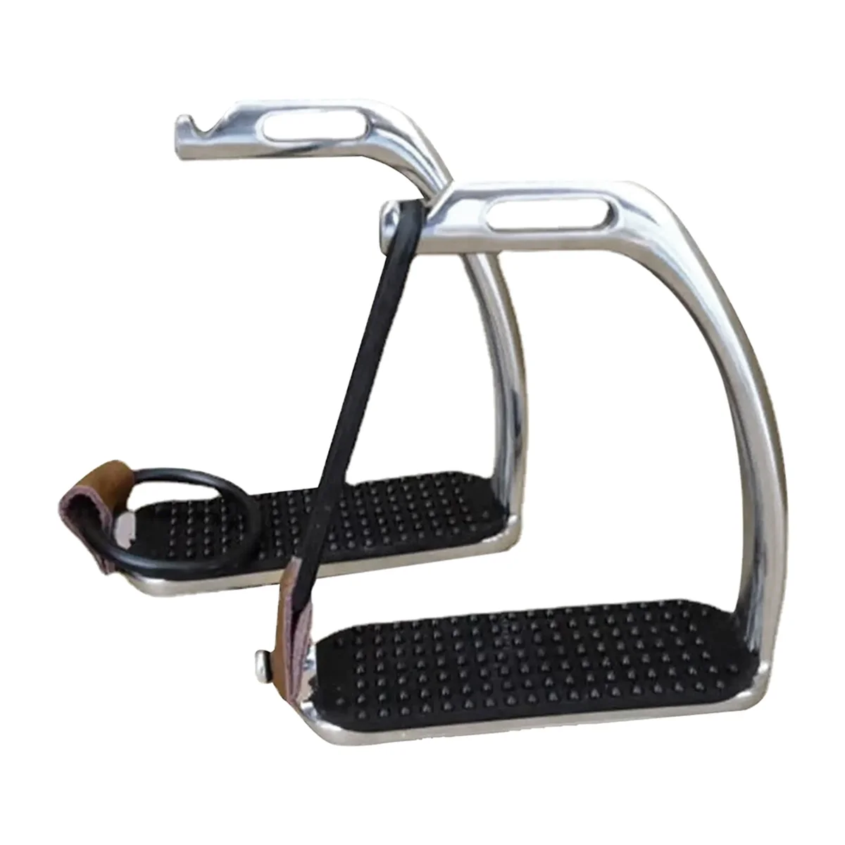 High Strength Stirrups Riding Safety Stirrups Silver Polish Stainless Steel Stirrups Outdoor Racing Kid Equipment