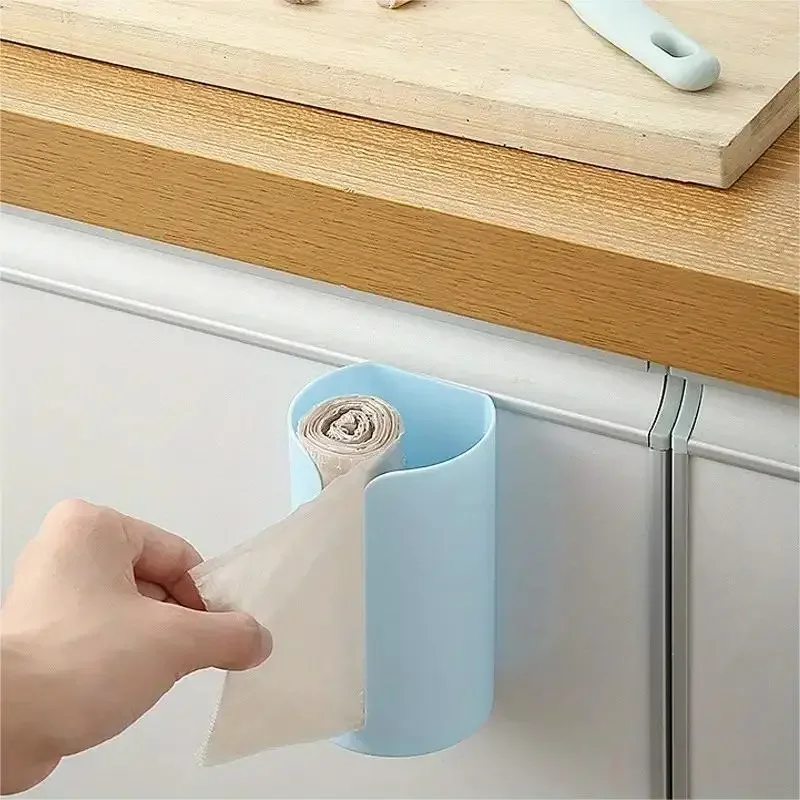 Kitchen Storage Organization Plastic Box Garbage Bag Storage Wall-Mounted Storage Box Removable Garbage Bag Storage Box image 2