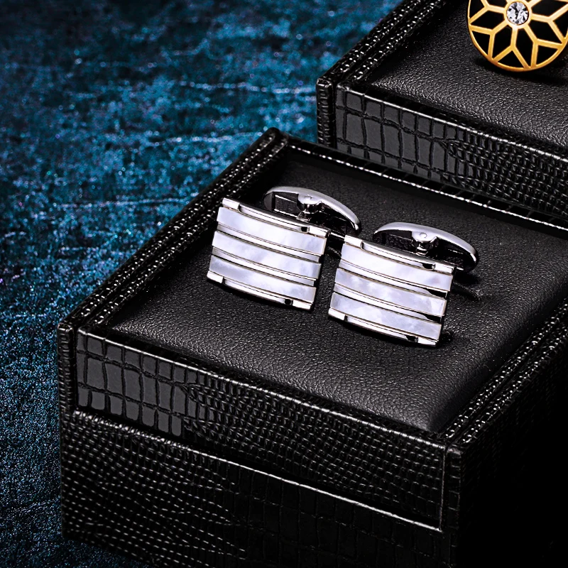

KFLK Shirt Fashion Cufflinks for mens Brand Shell cuff links Button High Quality Luxury Wedding Male Guests