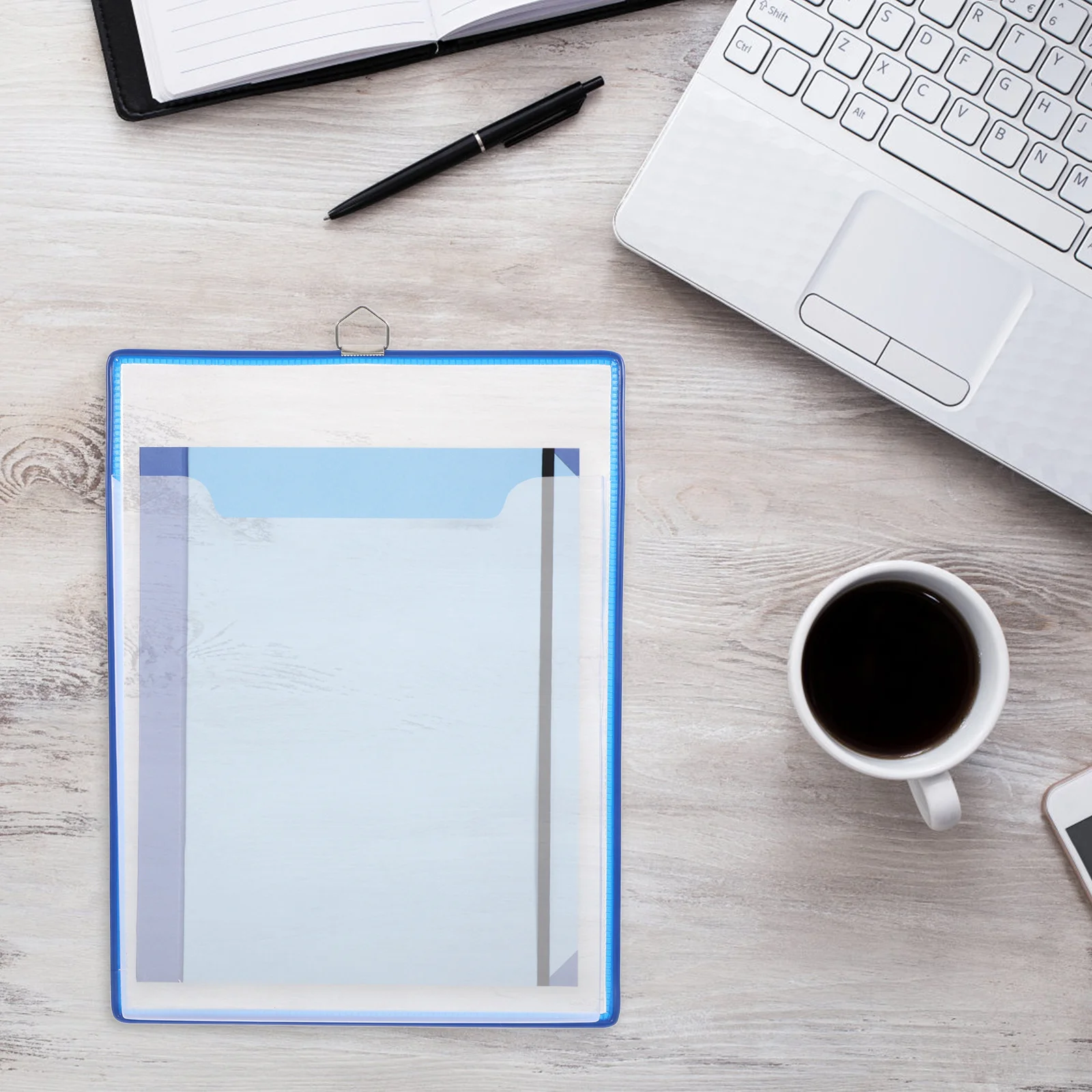 

Wall Mount File Holder A4 Size Thickened Transparent Bag for Documents Books Magazines Home Office Tidy Storage