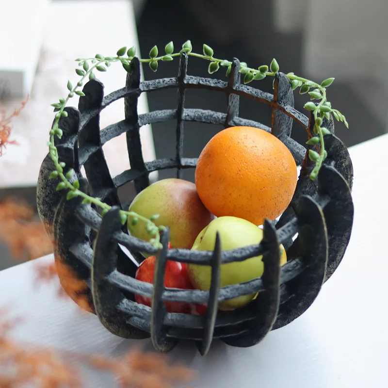 Nordic creative empty nest hollow fruit basket decorative utensils modern home living room dining table coffee table decorative