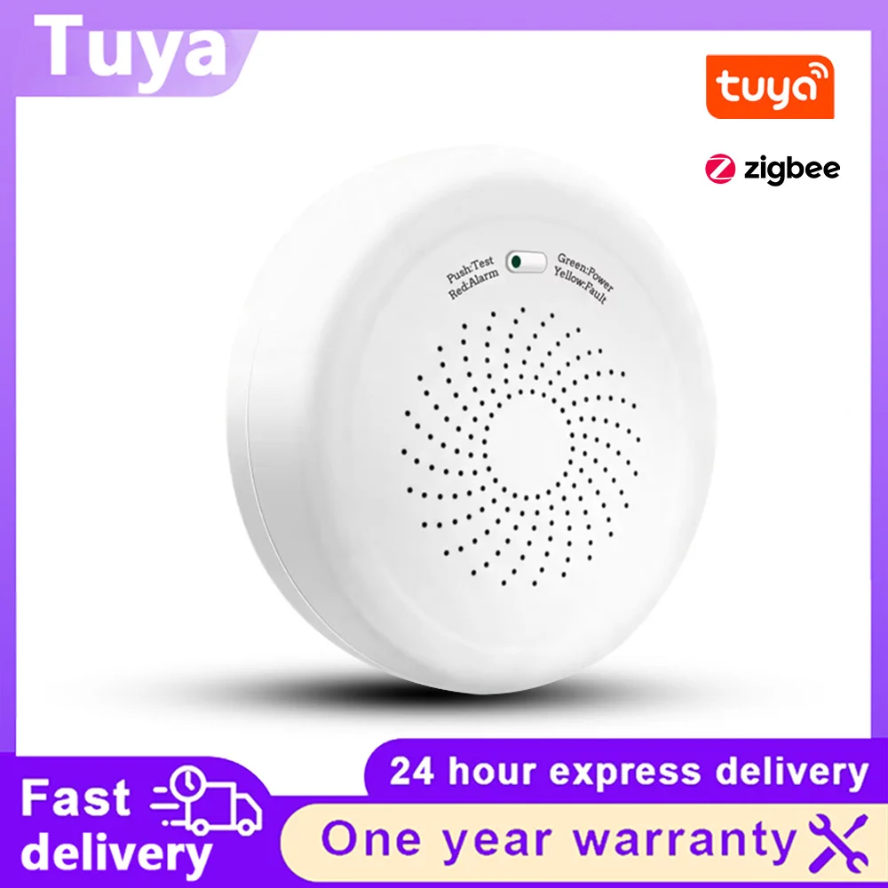 Tuya ZigBee Smart Gas Leak Detector Combustible Methane Sensor Real‑Time APP Alert Home Safety Protection Alarm