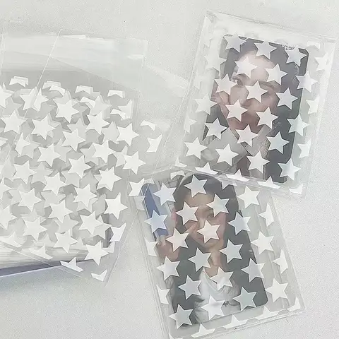 케이팝 카드 슬리브 스타 거치대, 사진 엽서 탑 로드 필름, 포토 카드 게임 카드, 보호대 카드 커버, 인기 50 개