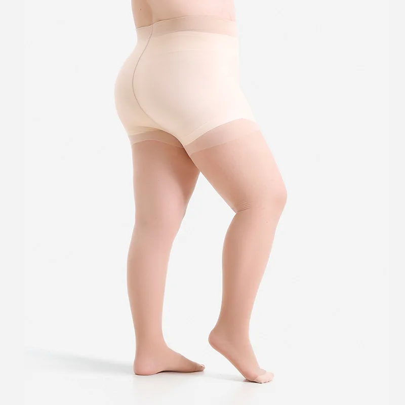 Damen Übergröße 20 Denier Transparente Strumpfhose mit Hoher Taille, Nylon-Strumpfhose, Superelastisch XL-4XL, Große Größen für Kräftige Damen bis 150kg/330lbs – Detail 21