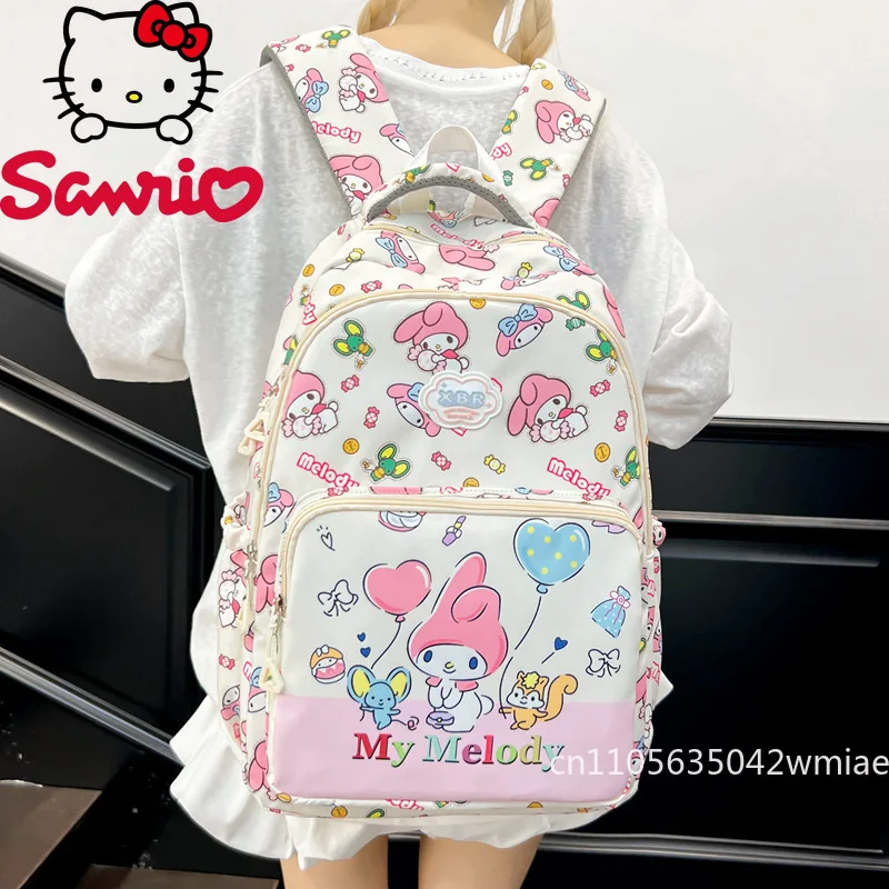 Sanrio New Student Backpack Fashion High Quality Women's Backpack Cartoon Versatile Large Capacity Girls' Travel Backpack