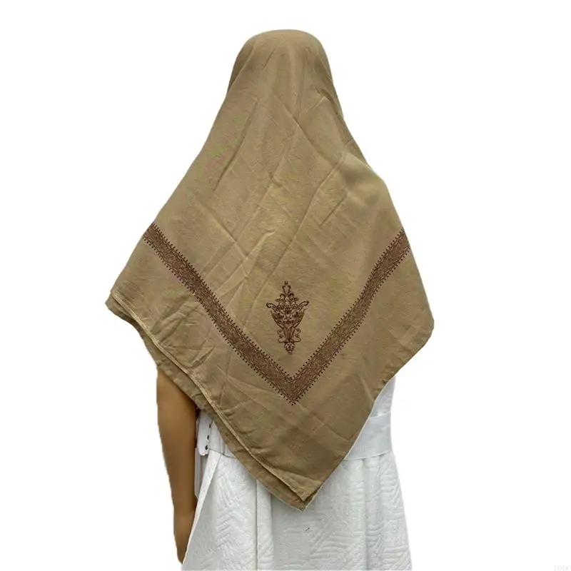 

Arabic Desert Scarf Shemagh Scarf Headwrap for Men and Women 132cm Soft Cotton Fabric Hijab Shawl Wrap for Culture Event Y166