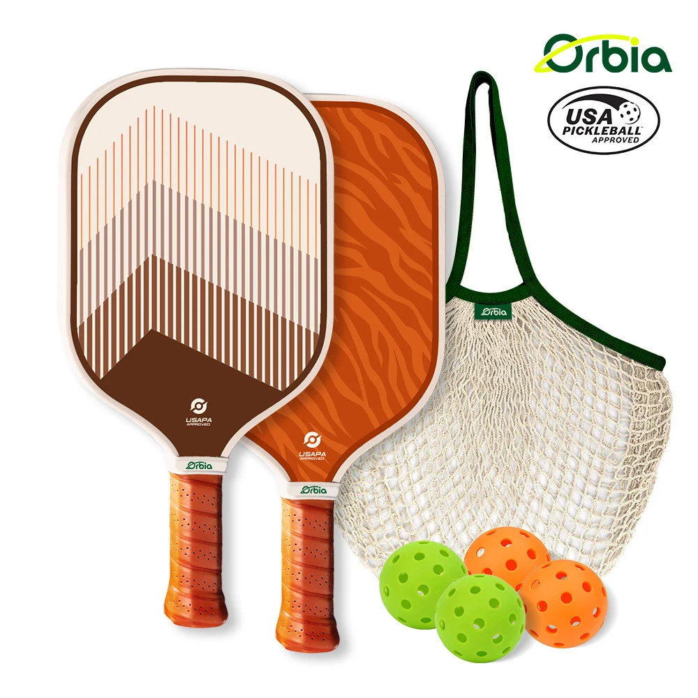 

Orbia Sports Pickleball Paddle Sets With Net Bag 2 Fiberglass Paddles 4 Balls Honeycomb Core Gift Kit For Beginner