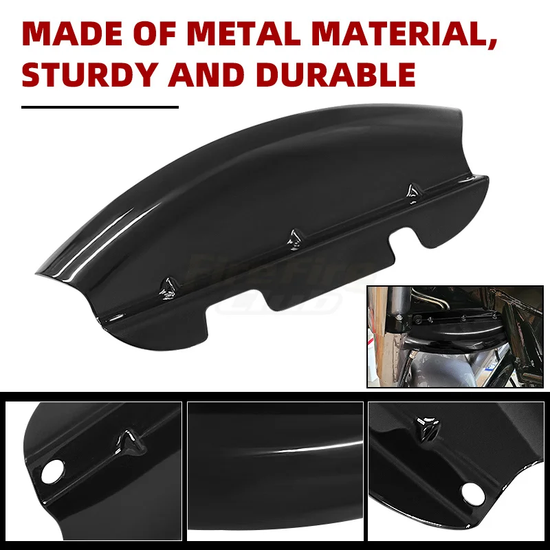 Black Motocycle Lower Triple Tree Wind Deflector For Harley Touring Electra Street Glide FLH/T FLHX 2014-2023 Models