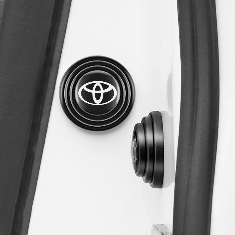 

Car Logo Door Shock Pad Silicone Anti-Collision Sticker Anti-Sound Cover For Toyota Corolla Yaris Aygo GT86 Prius RAV CHR Camry