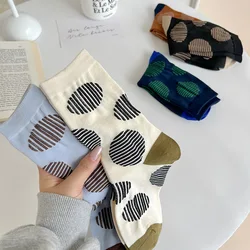 Women Socks Cotton Spring Autumn Japanese Style Wholesale Harajuku Comfort Hip Hop Cute Classic Short Crew Dot Socks Girls Gift