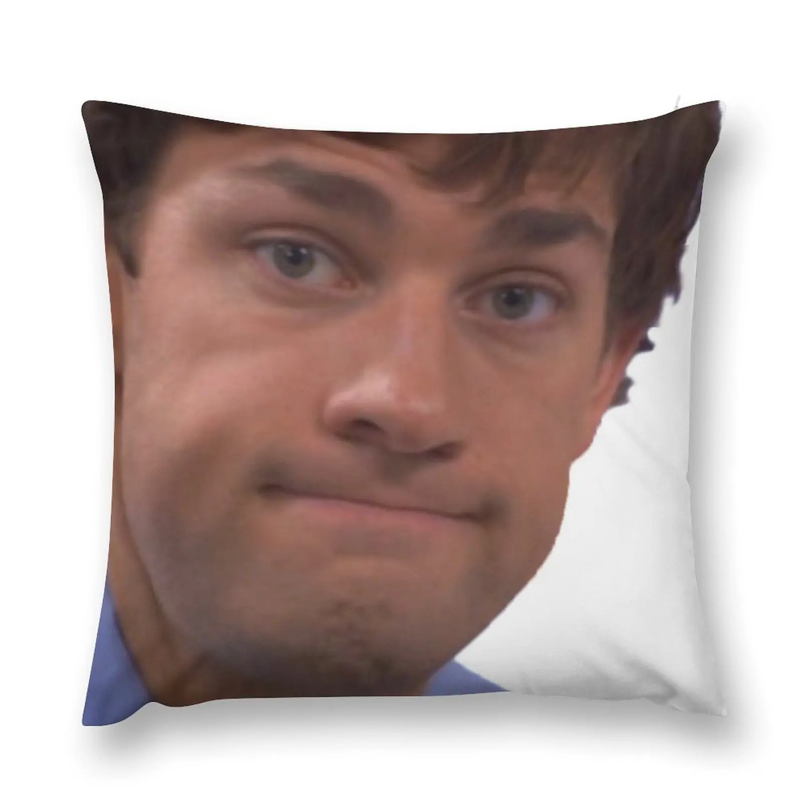 Jim Halpert staring into the camera Throw Pillow Decorative Sofa Cushions Luxury Pillow Cover sleeping pillows pillow