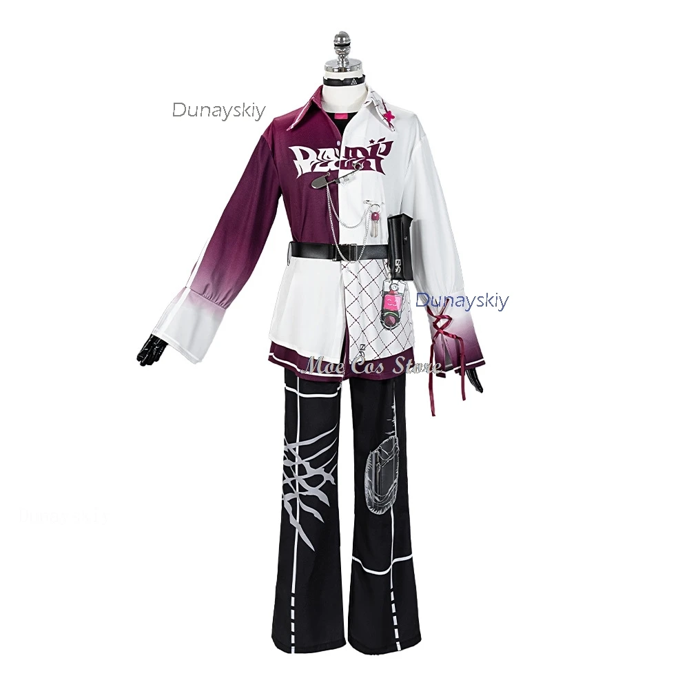 متجر Moe Cos Saiki Ittetsu Virtual YouTuber NIJISANJI أزياء تنكرية شعر مستعار للجنسين ملابس بلوزة سروال Tetsu Tetchan أنيمي V #3