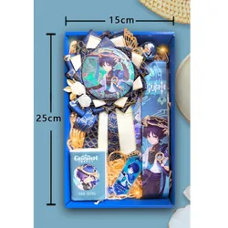 Anime Collect Gift Box Genshin Impact Xiao Wanderer Cosplay Keychain Stickers Bookmark Badge Student Stationery Gifts