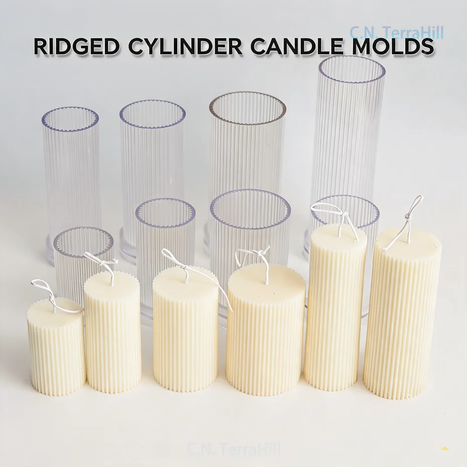 Candle X - Candle Mold with Fine Striped Pattern,