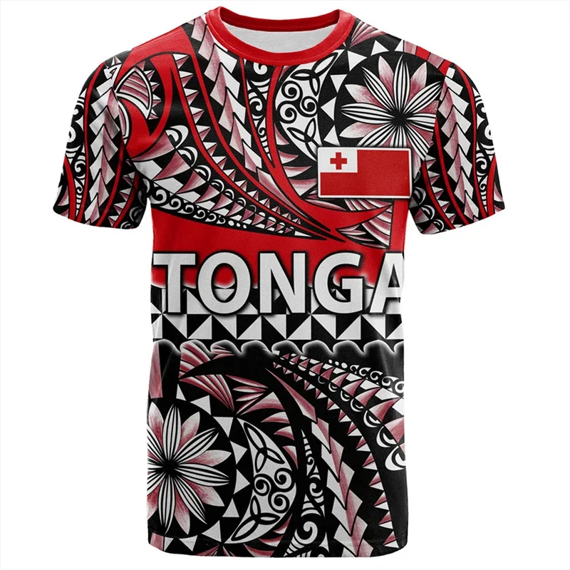 

Harajuku Summer 3D The Kingdom Of Tonga Print T Shirt Oceania Tonga Emblem Graphic T-shirts For Men Fashion Streetwear Clothing