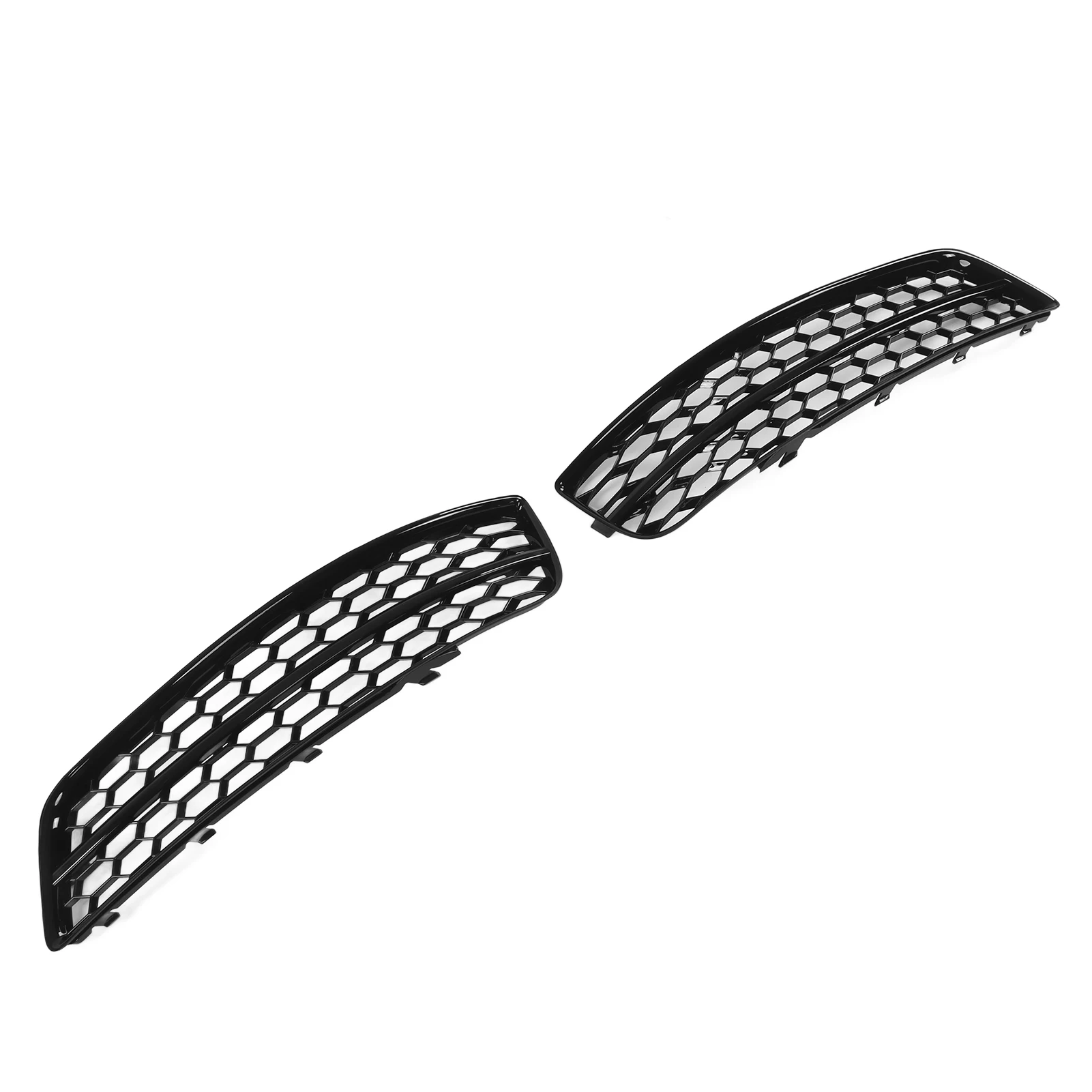 

2pcs Gloss Black Front Bumper Fog Light Grille Cover Trim 8P0807682J (Replacement Type) - for A3 8P 2009‑2013 Durable Auto