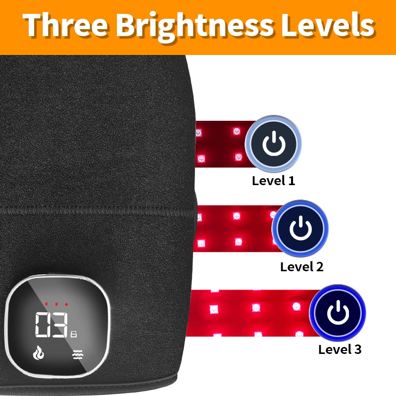 56 LEDs Wearable Red Light Therapy Knee Pad Dual-Chip 660nm 850nm Shoulder Elbow