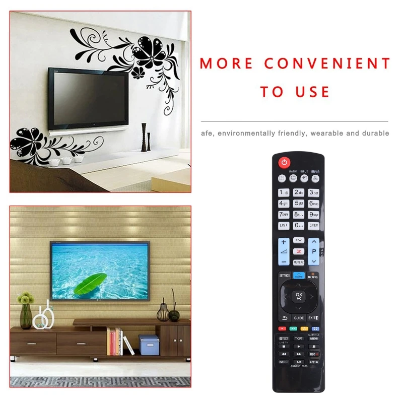 Light Weight TV Remote Control Replacement AKB73615303 for LG TV Accessories Easy to Use