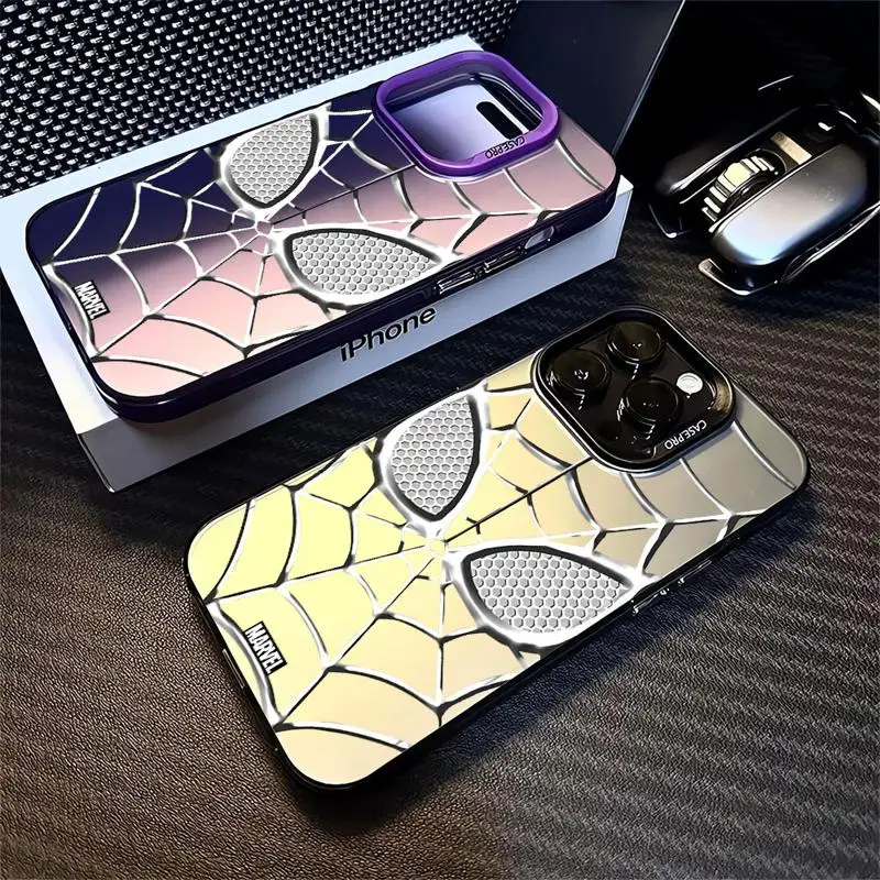 Marvel Spider Man Metal Logo Phone Case for Realme 8i 9i 10 10 Pro 4G 5G 11 Pro 12 C15 C20 C21 C21Y C31 C35 C53 C55 Soft Cover