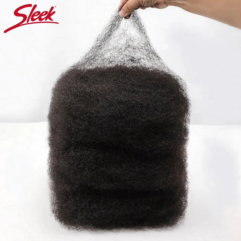 Pelo Afro brasileño rizado a granel, sin accesorio, cabello humano Afro rizado a granel, elegante virgen Remy, rastas, trenzas de Color Natural