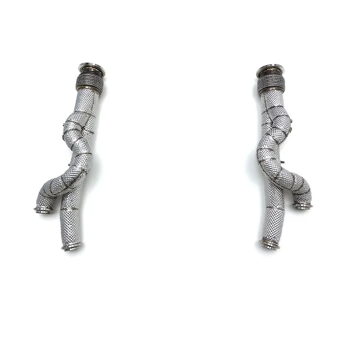 

Тюнингованный прямой патрубок для Aventador LP700 LP740S LP750SV 6.5L (2011-2018) из нержавеющей стали SS304 с теплозащитным экраном, свободный поток, даунпайп, коллектор