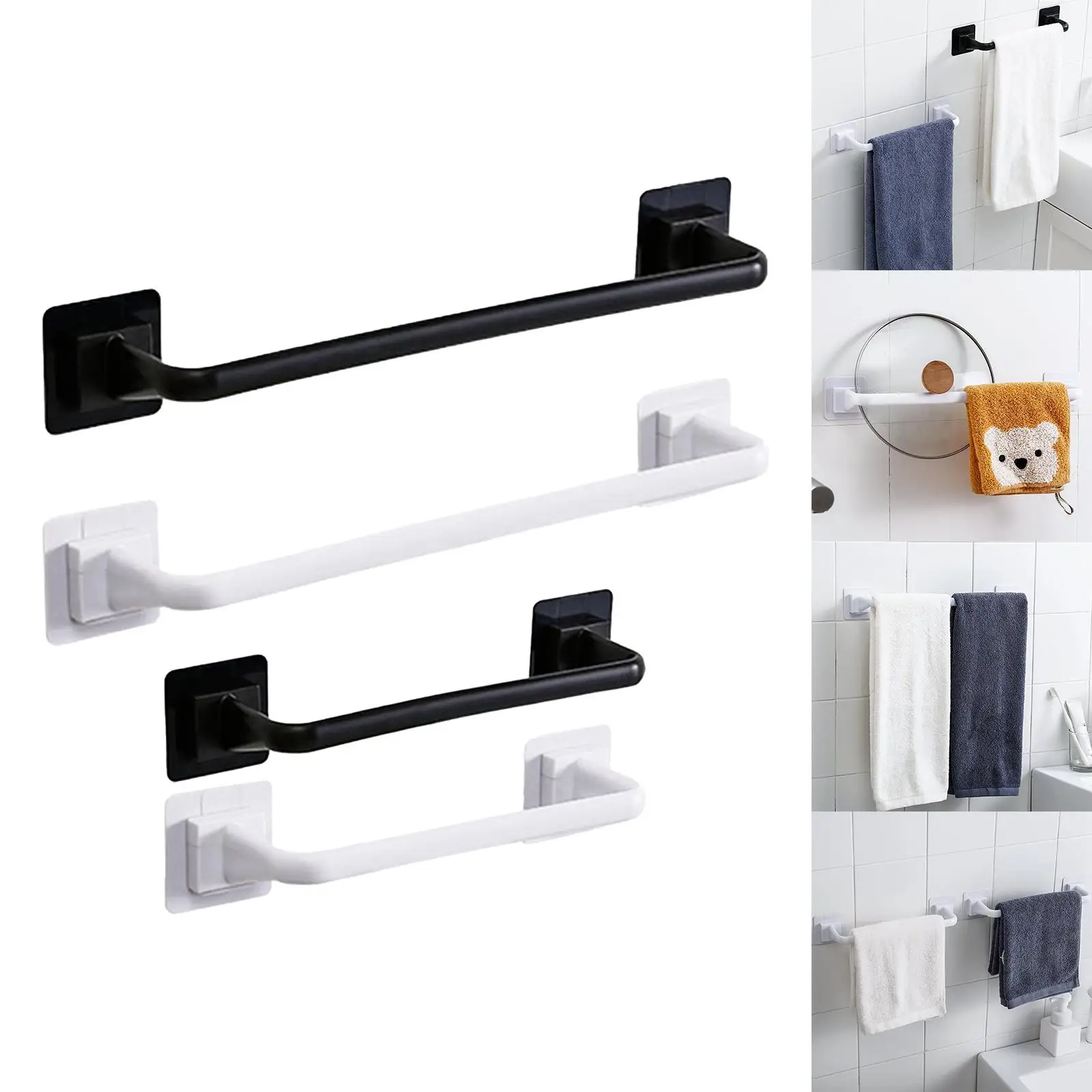 Sturdy Over Cabinet Towel Bar Shelf or Outside of Doors Organizer Rack Hand Towel Holder Towel Rail for Kitchen