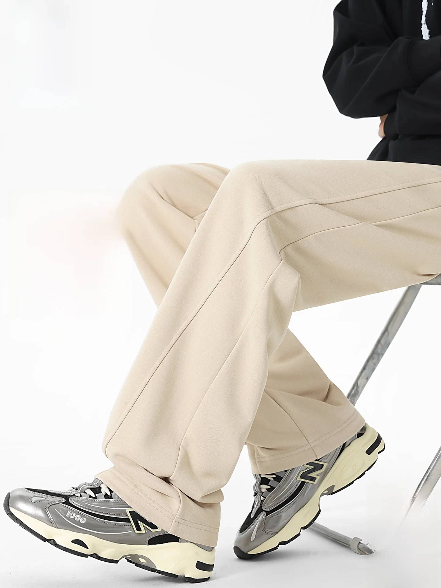 

Men's Casual Loose Fit Sweatpants Korean Sle Lazy Relaxing Spring Heavyweight Casual Knife Long Pants