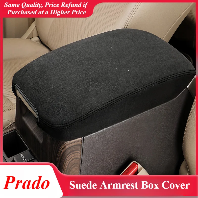 For Toyota Prado interior center armrest box leather cover domineering 2700 armrest box refrigerator protective cover pad