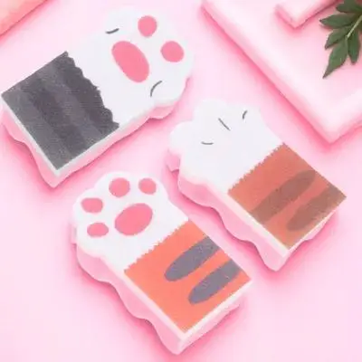 3 قطعة القط مخلب الإسفنج المطبخ تنظيف الملابس غسل الصحون الإسفنج سميكة غير عصا الغسيل للمقالي والأطباق تنظيف المنزل