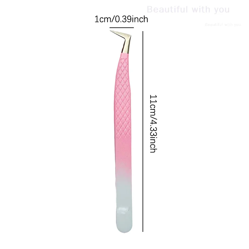 まつげピンセット ステンレス製 まつげエクステ メイクツール ネイルアートアクセサリー ラインストーンピッカーツール