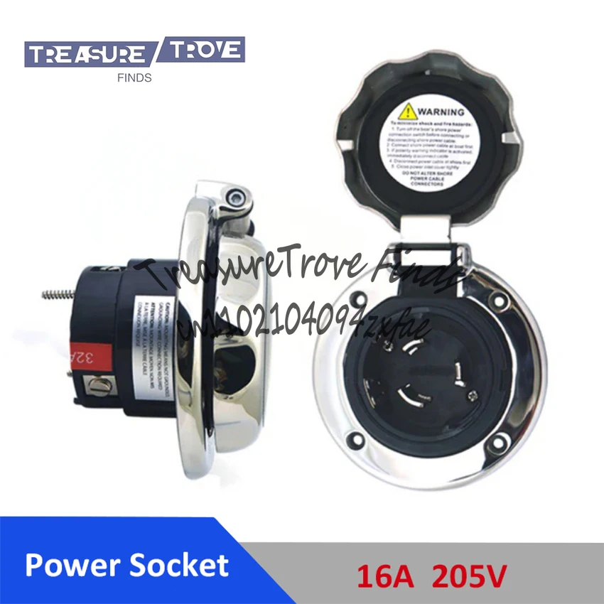 

Аксессуар для автофургона, розетка 16A, 250 В, нержавеющая сталь, морская лодка, док-станция, береговая розетка, промышленная кемпинговая яхта, караван, прицеп