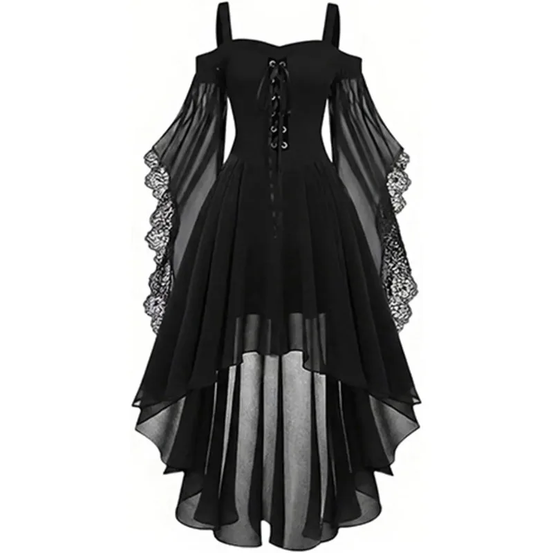 Robe Vampire à Manches Papillon en Résille – photo 4