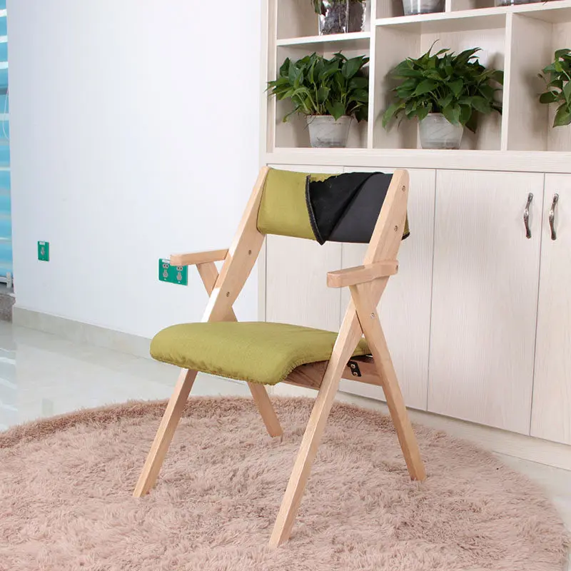 

Solid Wood Folding Chair - Portable Beechwood Seat for Dining, Patio, Camping, Space-Saving Extra Guest Chairs, Natural Finish