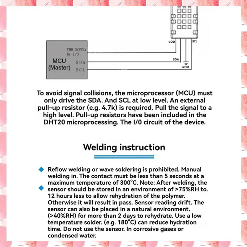 JAJA DHT20 Temperature And Humidity Sensor Module IIC Digital Signal Output Humidity Sensor Arduino Compatible Replaces DHT11