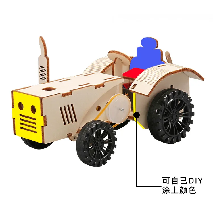 Macchina per la lavorazione del trattore fai-da-te Studenti delle scuole elementari Scienza Tecnologia fai-da-te Piccola produzione Giocattoli educativi scientifici