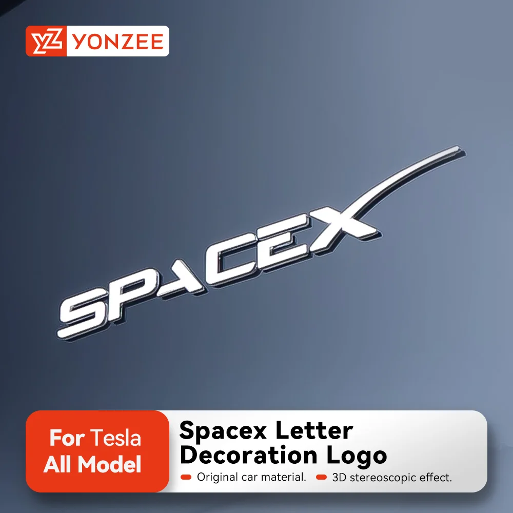 

YZ for tesla Y 3 X S Highland SpaceX Alloy material Sticker Car Trunk Badge Decal Decoration AccessoriesAutomobile Accessorie