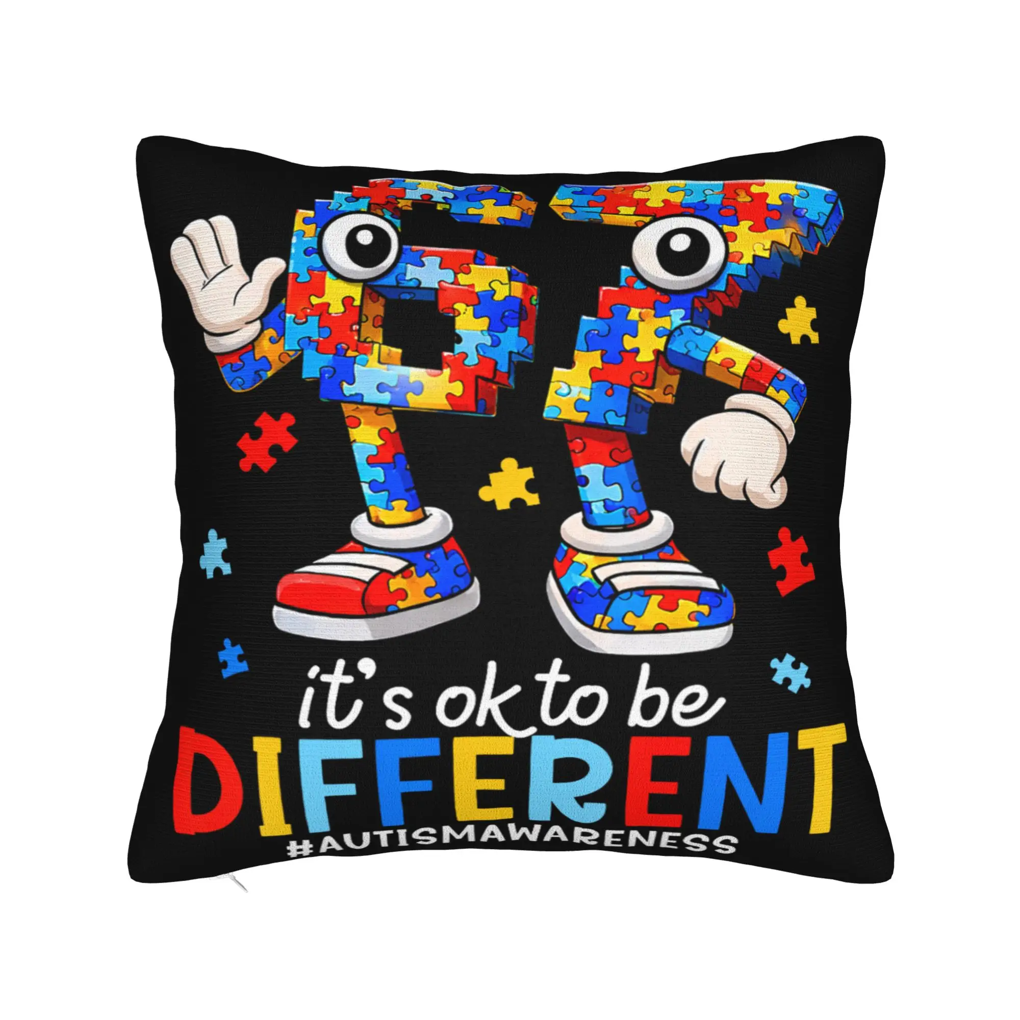 Decorative Pillow Covers Dabbing Puzzle Autism Awareness Merch Car  Pillow Case Cover Drop Shipping Multi Size