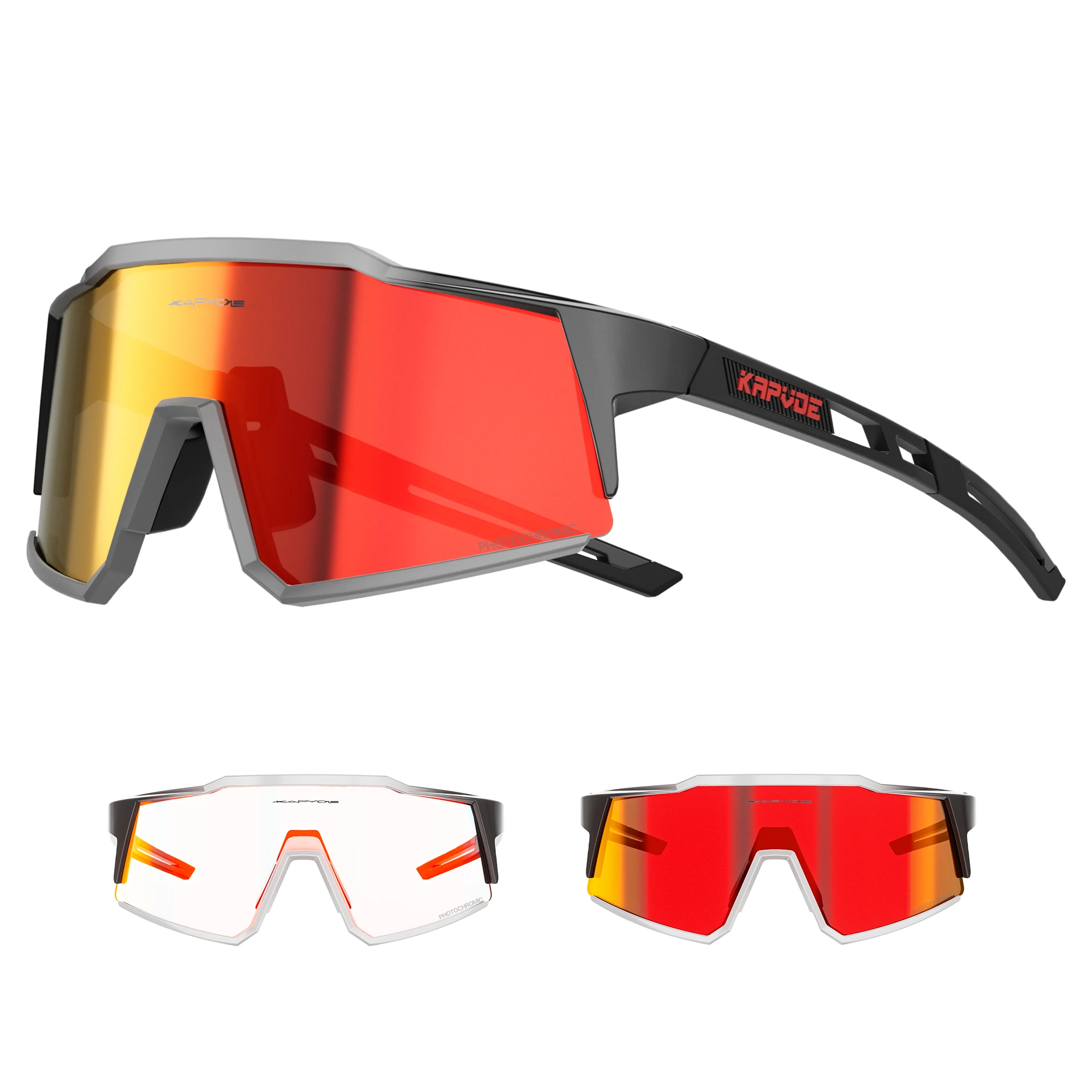 Kapvoe Neue Photochrome Fahren Radfahren Sonnenbrille Männer Fahrrad Sport Freizeit Outdoor Straße Gläser UV400 Frauen Reiten Brille