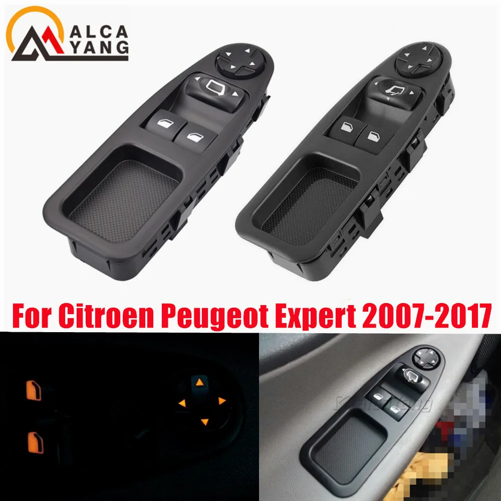 12/13 Pins 6554.ZJ Power Electric Window Control Switch For Fiat Scudo Citroen Jumpy Dispatch Peugeot Expert Master 2007-2016