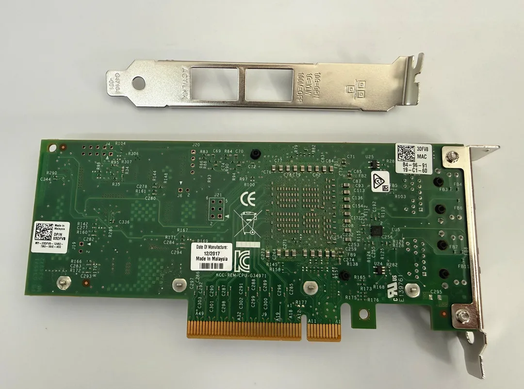 لمحول الشبكة Dell Intel X540-T2 10GbE ثنائي المنفذ النحاسي RJ-45 NIC