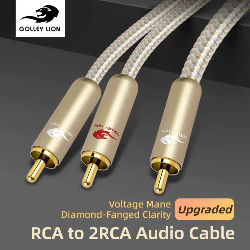 

RCA Splitter Cable RCA Male To 2 RCA Male Subwoofer Audio Cable RCA Y-Splitter Extension Cord for TV DVD Amplifier AV HDTV Etc