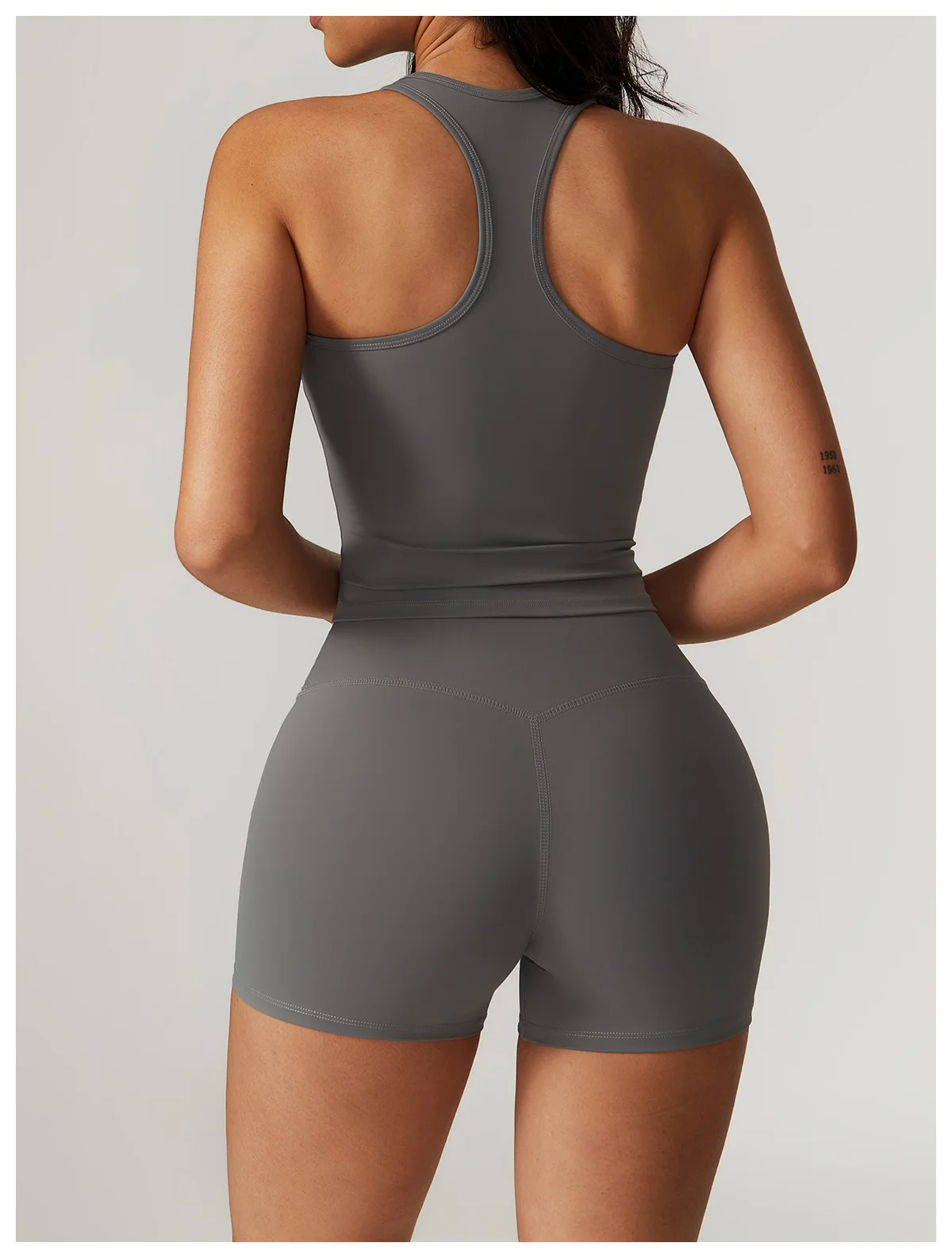 Hearuisavy Sommer Stoßfestes Yoga-Top Lauf-Tanktop für Damen Fitness Schnelltrocknende Trainingsweste Ärmelloses Sport-Top für Frauen – Detail 28