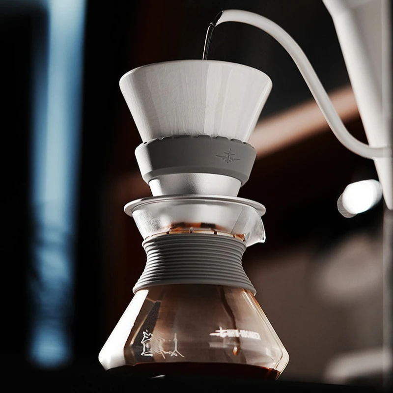 MHW-3ER Pour Over Coffee Server 500ml High Borosilicate Glass Sharing Pot For Home Cafe Bar Manual Coffee Brewing