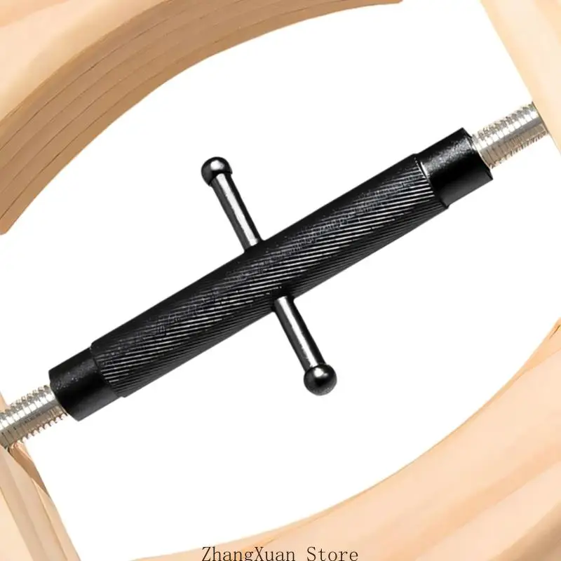 Handgefertigter Hutformer aus Holz mit Metallbefestigungen für einen gleichmäßigen Verlängerungseffekt 3XUF – Detail 4