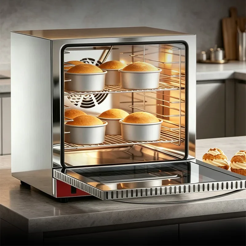 Steam Baking Oven: Multifunctional Electric Oven with 47L Large Capacity, Stainless Steel, Durable Horizontal Electric Oven