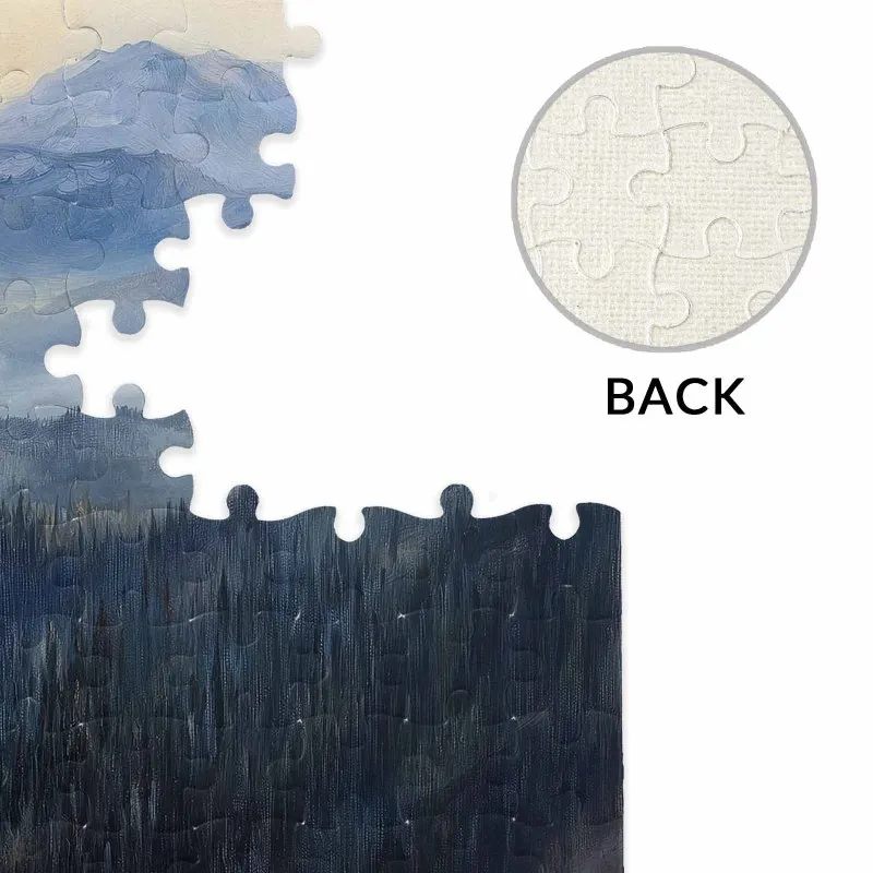 Quebra-cabeça de 500 peças para adultos - Vale da montanha, floresta enevoada, padrão de paisagem sereno Quebra-cabeça