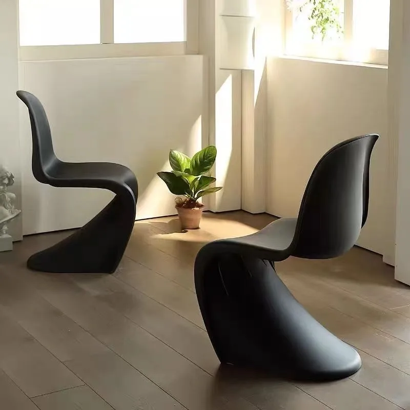 Pandong Chair Nordic Style Plastic Back Chair Household Stackable Dining  Modern Simple Negotiation  Dressing Stool