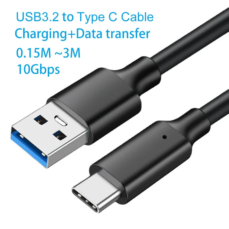 Type-C to USB 3.2 Fast Charging and Data transfer Cable Mobile Phone lcds Charger Cable For Samsung Galaxy Oppo VIVO USB C cable