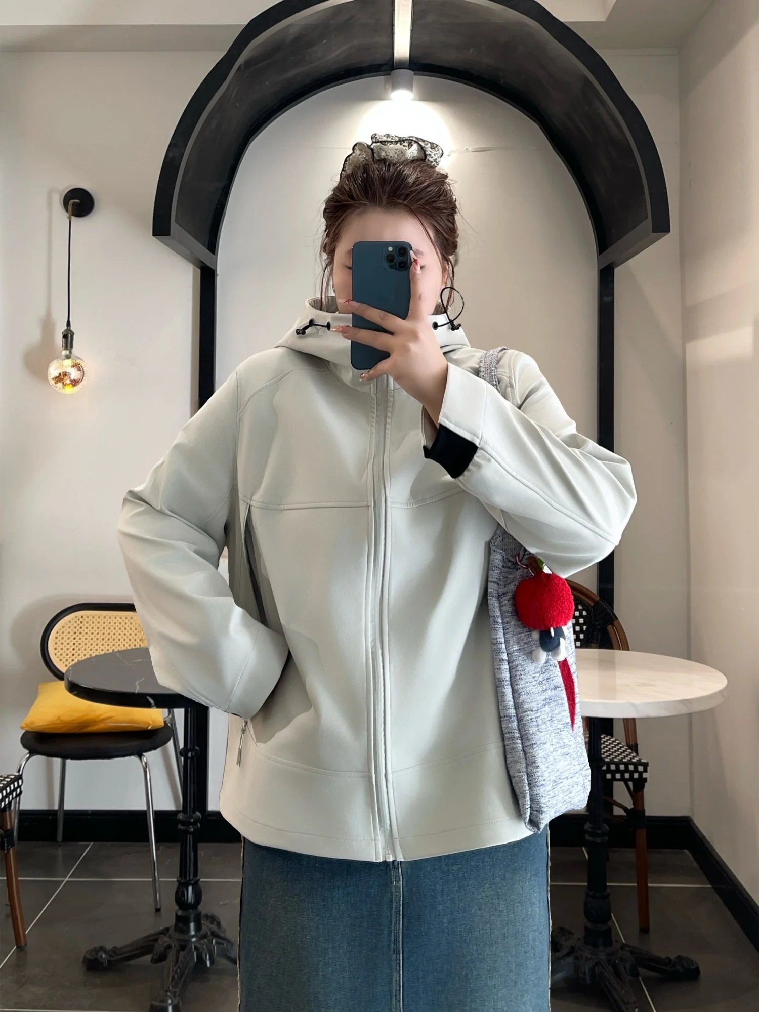 

plus Size Women's Short Hooded Jacket Spring New Lazy Loose Slimming Open Cardigan Top Thick Big Sister Style Casual Commute